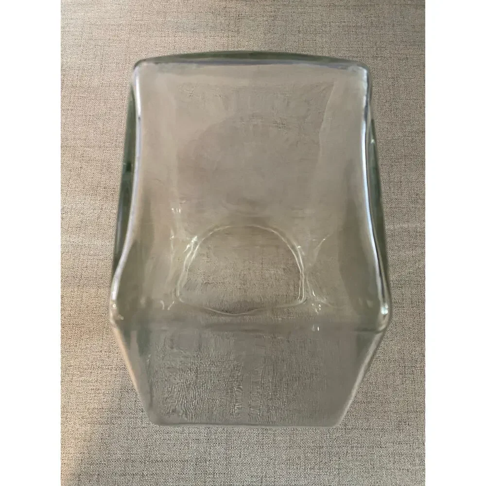Large Vintage Hexagon Glass Jar Terrarium Canister Vtg 9